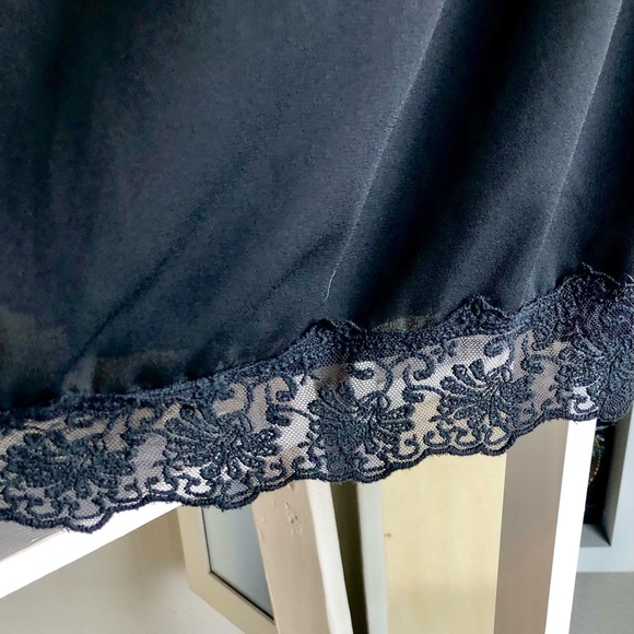 Black Cherish Slip w/ lace hemline - Picture 2 of 5